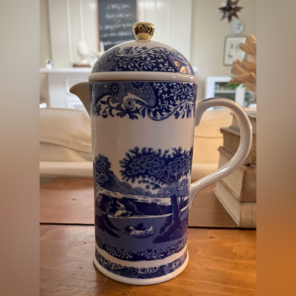 Spode Blue and White French Press